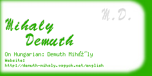 mihaly demuth business card